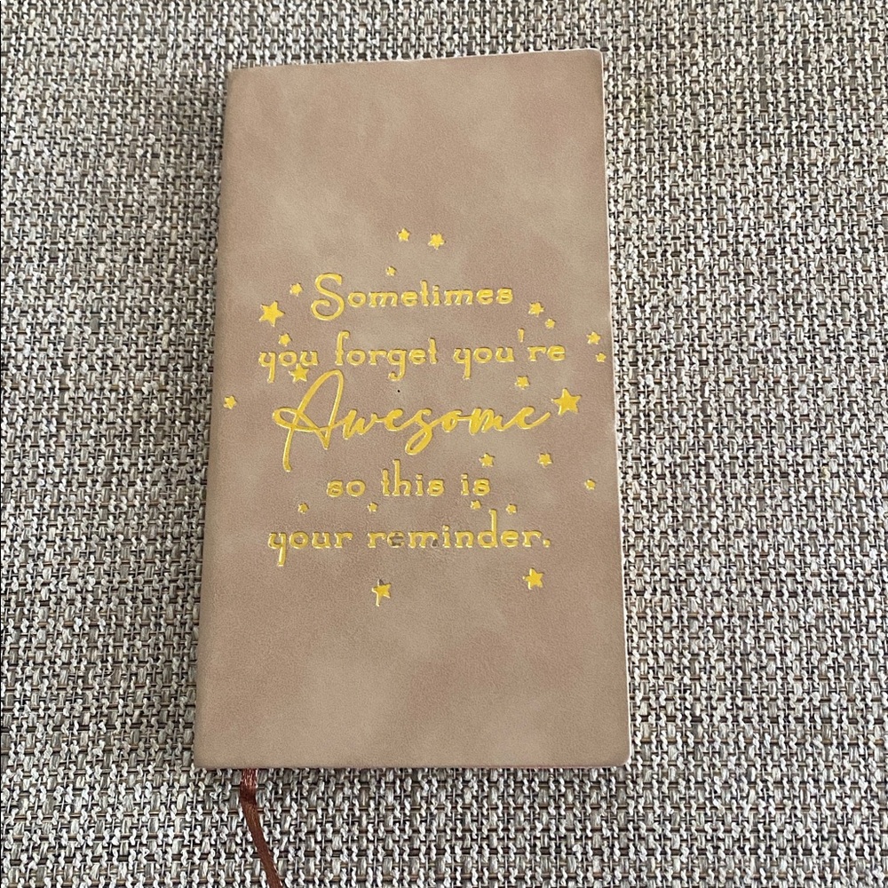 Tan/Brown Journal with Gold Lettering
